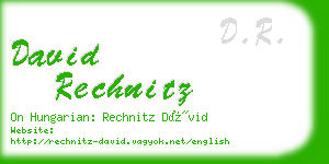 david rechnitz business card